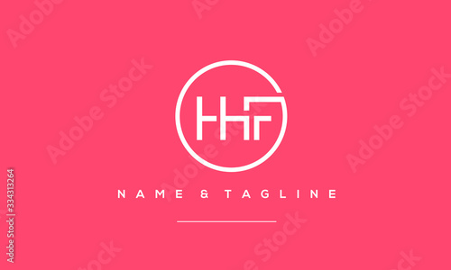 Alphabet letter icon logo HHF