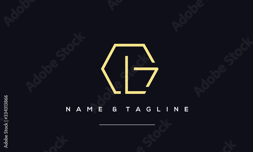 Alphabet letter icon logo GL  photo