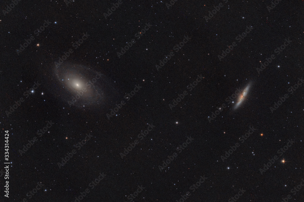 M81 e M82  due galassie nella costellazione dell’orsa maggiore e della giraffa