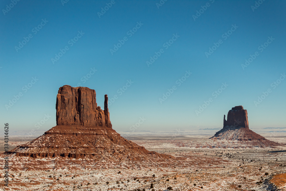 monument valley at winter