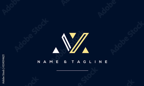 Alphabet letter icon logo AZ