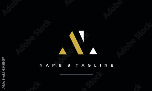 Alphabet letter icon logo AL