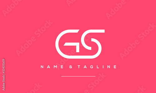 Alphabet letter icon logo GS