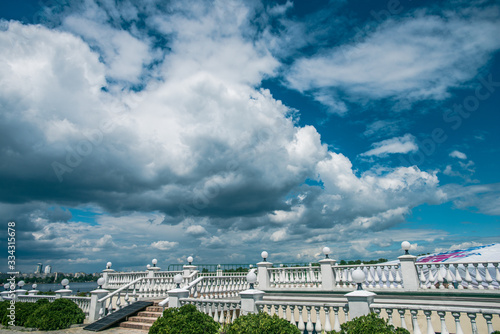  beautiful clouds on the long promenade photo