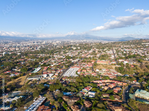 Fototapeta Naklejka Na Ścianę i Meble -  Aerial View of Escazu, Costa Rica
