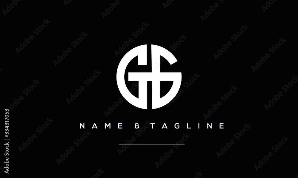Alphabet letter icon logo GG Alphabet letter icon logo GG