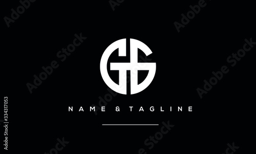Alphabet letter icon logo GG