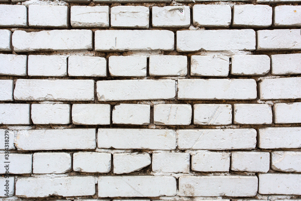 Obraz premium brick wall white brick old masonry