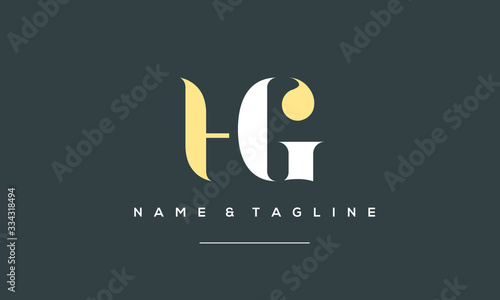 Alphabet letter icon logo HG
