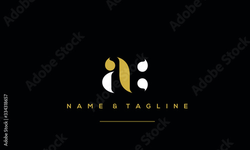 Alphabet letter icon logo AC