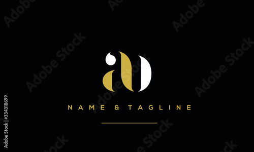 Alphabet letter icon logo AB