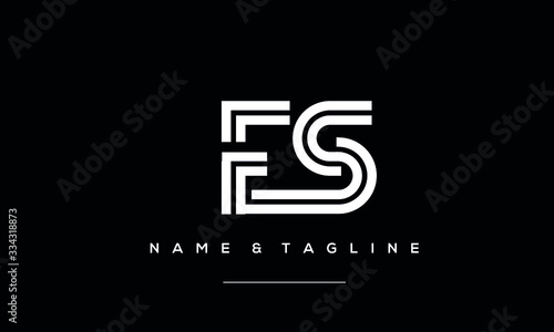 Alphabet letter icon logo ES