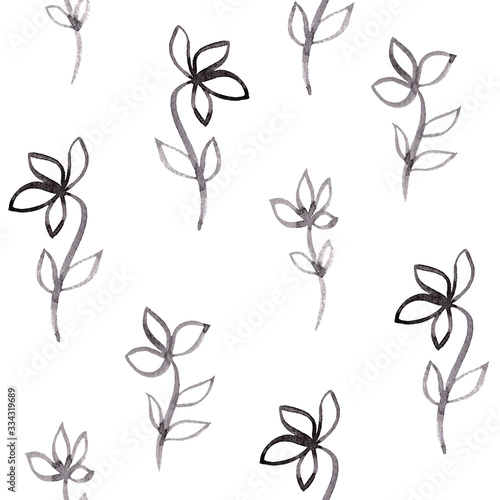 Seamless pattern with floral elements for design