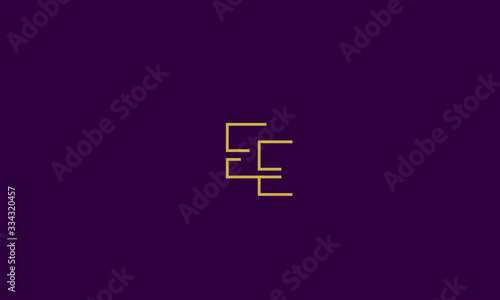 Alphabet letter icon logo EE