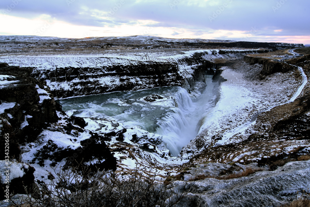 Selfoss waterfall in Vatnajokull National Park. Go explore Viking`s land. Iceland, Europe.