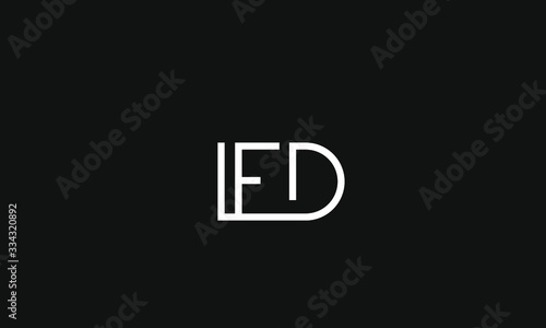 Alphabet letter icon logo ED
