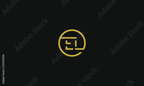 Alphabet letter icon logo EL