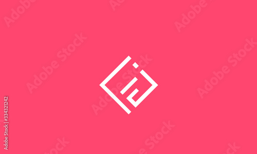 Alphabet letter icon logo EI