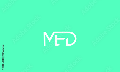Alphabet letter icon logo MED