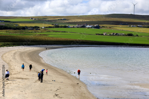 Broch of Gurness - Orkney (Scotland), UK - August 10, 2018: A beach near Broch of Gurness, Orkney, Scotland, Highlands, United Kingdom