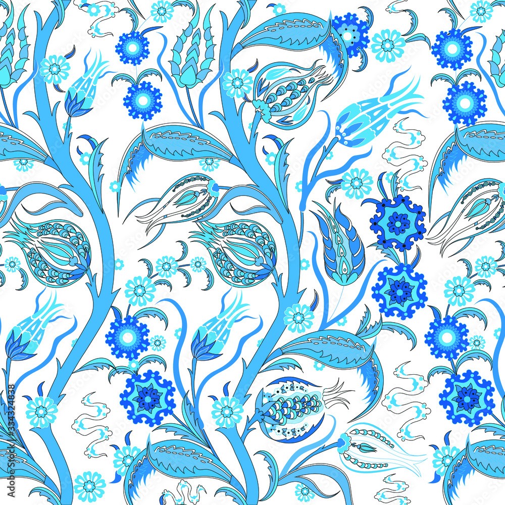 Fototapeta premium ethnic iznik ottoman pattern