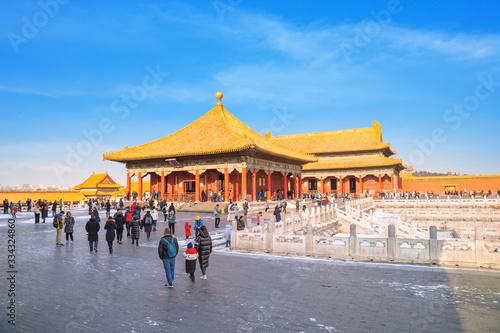 The Hall of Central Harmony at the Forbidden City in Beijing, China photo