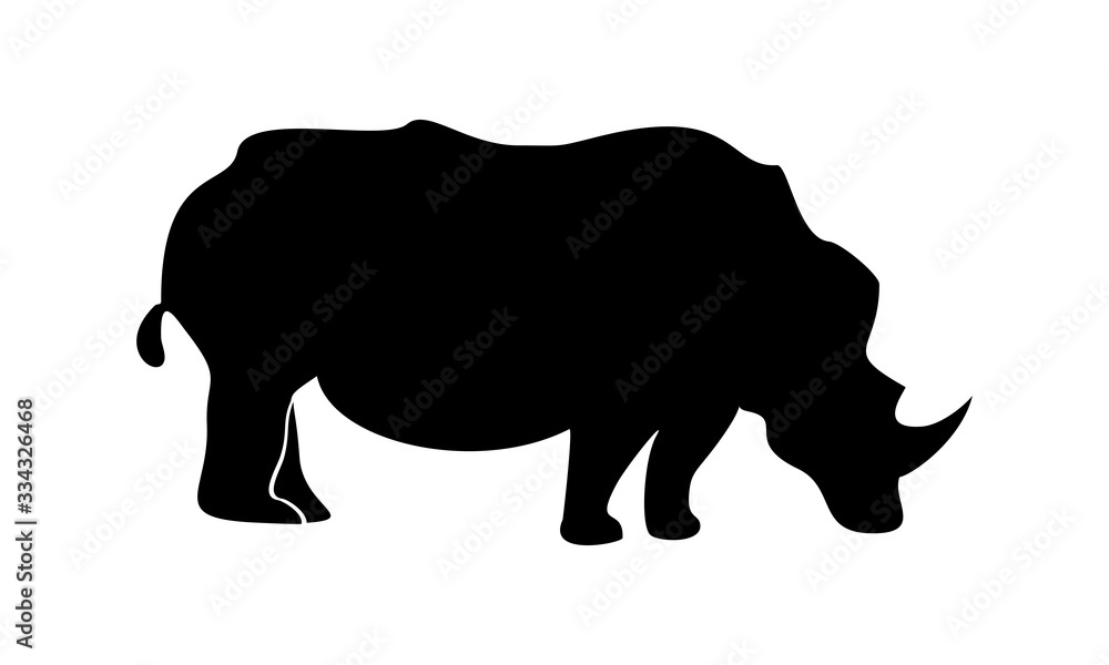 Rhino simple illustration vector Rhino simple illustration vector