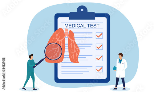 Respiratory disease tests, doctors are analyzing the status of lung diseases,medical health care concept