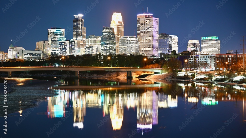 Minneapolis Skyline at night 4
