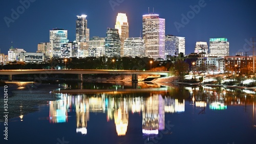 Minneapolis Skyline at night 4 © Dave Walstad