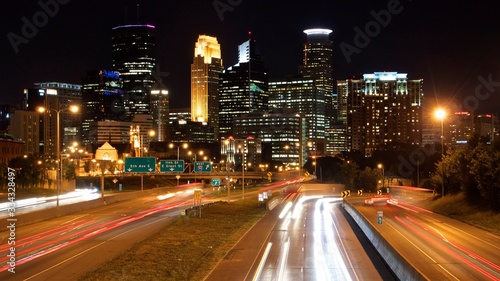 Minneapolis Skyline at night 2 © Dave Walstad