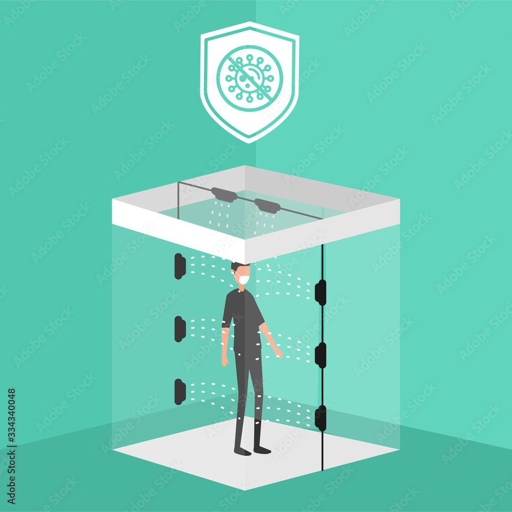 Ταπετσαρία The disinfection chambers to sterilize the human body from germs, bacteria and viruses
