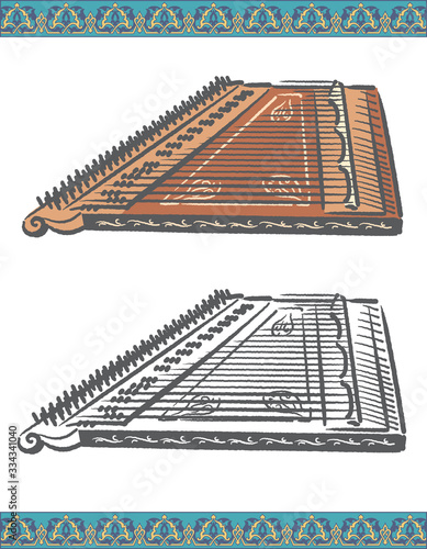 Arabic traditional instrument Kanun.