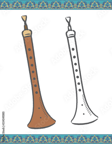 Arabic traditional instrument Zurna.