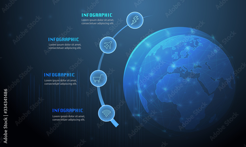 Abstract infographic with digital cyberspace concept and place for text Abstract infographic with digital cyberspace concept and place for text
