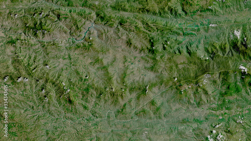 Baja Verapaz, Guatemala - outlined. Satellite