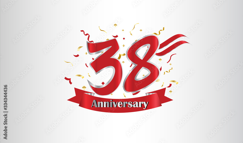 Anniversary celebration background. with the 38th number in gold and with the words golden anniversary celebration. Anniversary celebration background. with the 38th number in gold and with the words golden anniversary celebration.