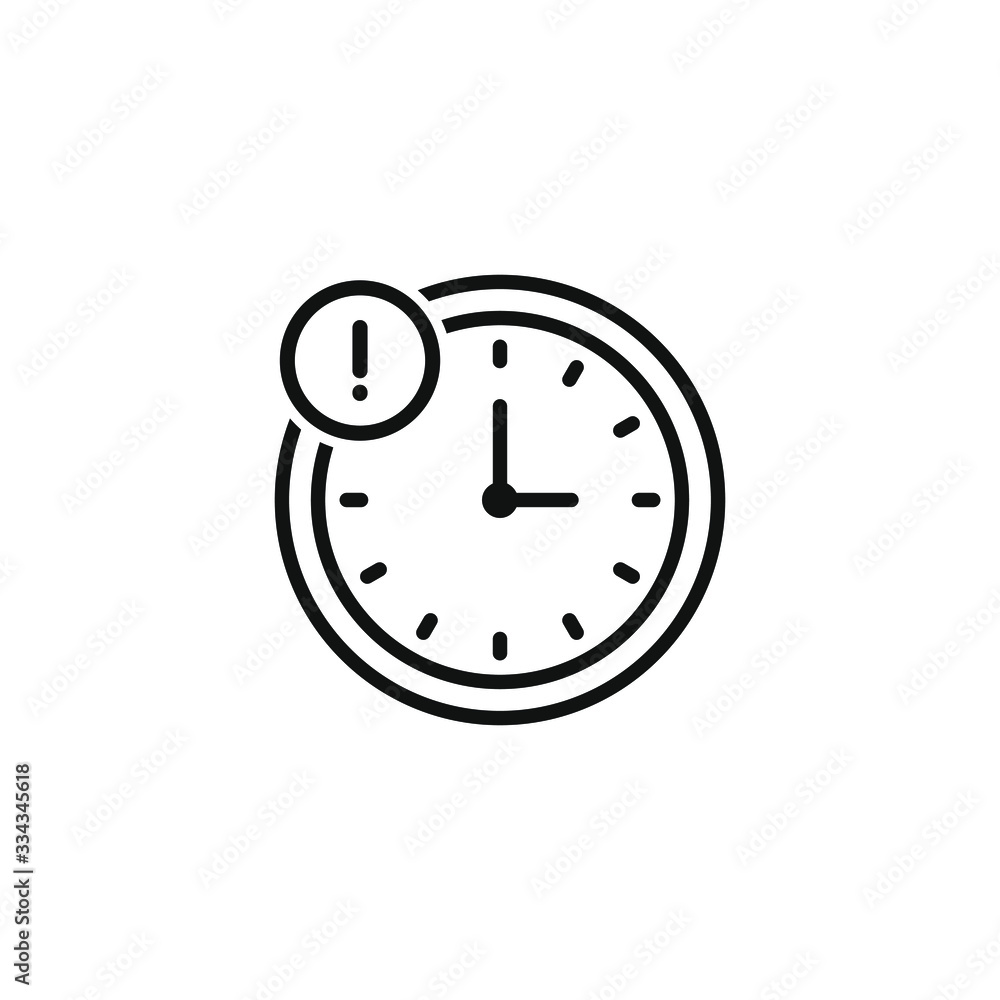 Delay icon design isolated on white background. Vector illustration Delay icon design isolated on white background. Vector illustration