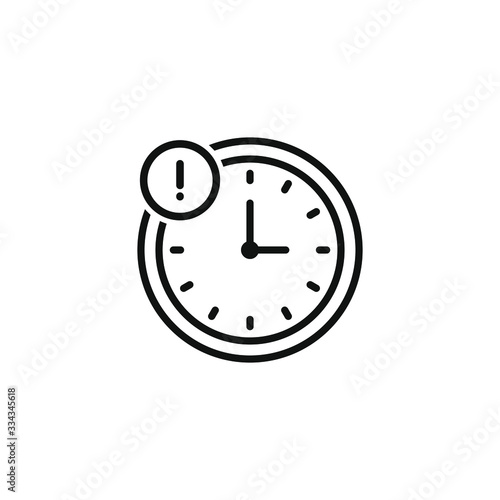 Delay icon design isolated on white background. Vector illustration photo