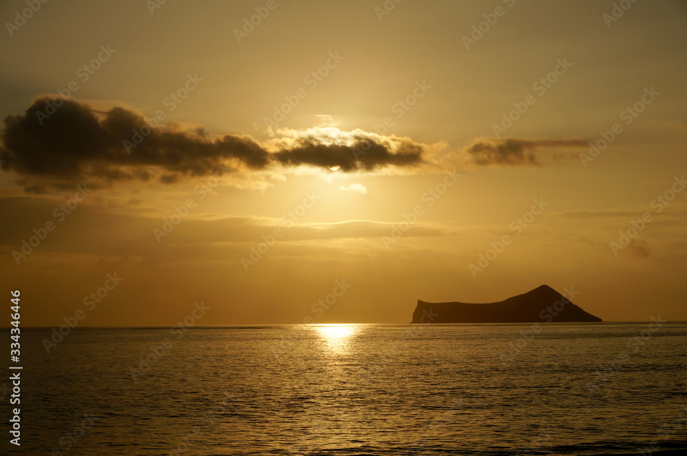 Early Morning Sunrise on Waimanalo Bay over ocean