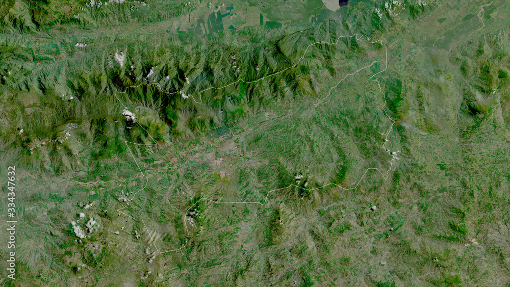 Zacapa, Guatemala - outlined. Satellite