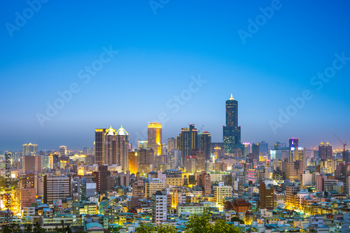 night view of kaohsiung city, taiwan