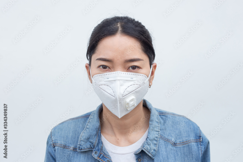 health,medical and environmental pollution concept.woman wearing a mask prevent the outbreak of the virus.Insurance for your healthcare,disease,dust,smoke,dirt in the city health,medical and environmental pollution concept.woman wearing a mask prevent the outbreak of the virus.Insurance for your healthcare,disease,dust,smoke,dirt in the city