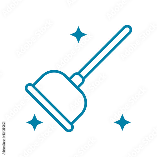 toilet pump icon, line style