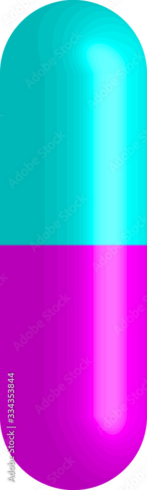 Obraz premium Capsule pill isolated on white background