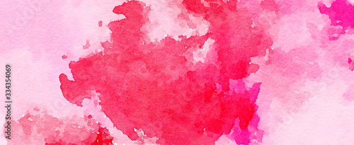 Abstract watercolor on white background.The color splashing on the paper.It is a hand drawn. - Illustration	