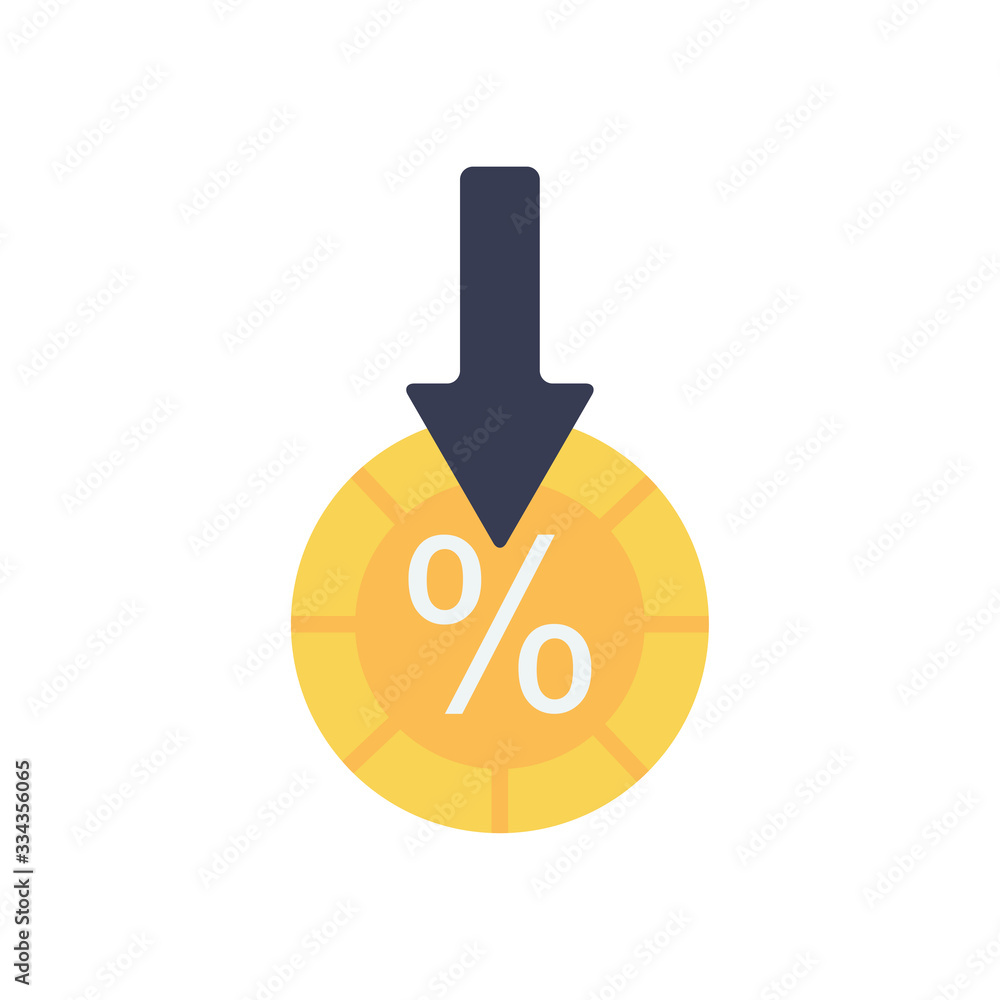 arrow and coin icon, flat style arrow and coin icon, flat style