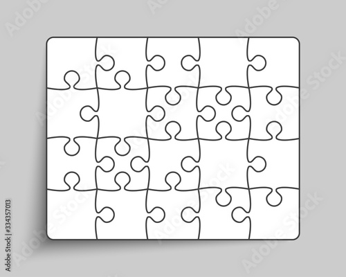Vector background white piece puzzle frame jigsaw