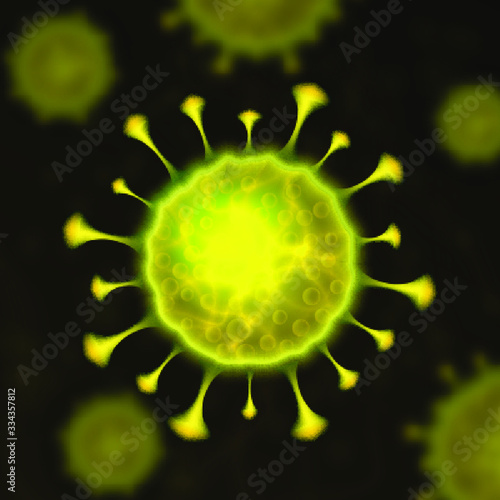 Coronavirus 2019-ncov and virus background with disease cells. covid-19 corona virus outbreaking and pandemic medical health risk concept