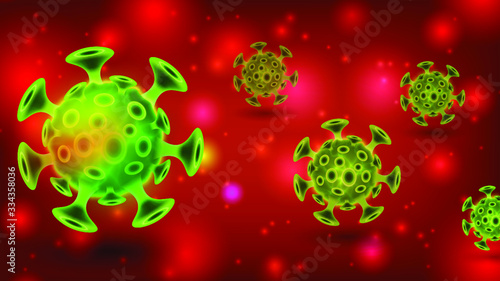 Coronavirus 2019-ncov and virus background with disease cells. covid-19 corona virus outbreaking and pandemic medical health risk concept